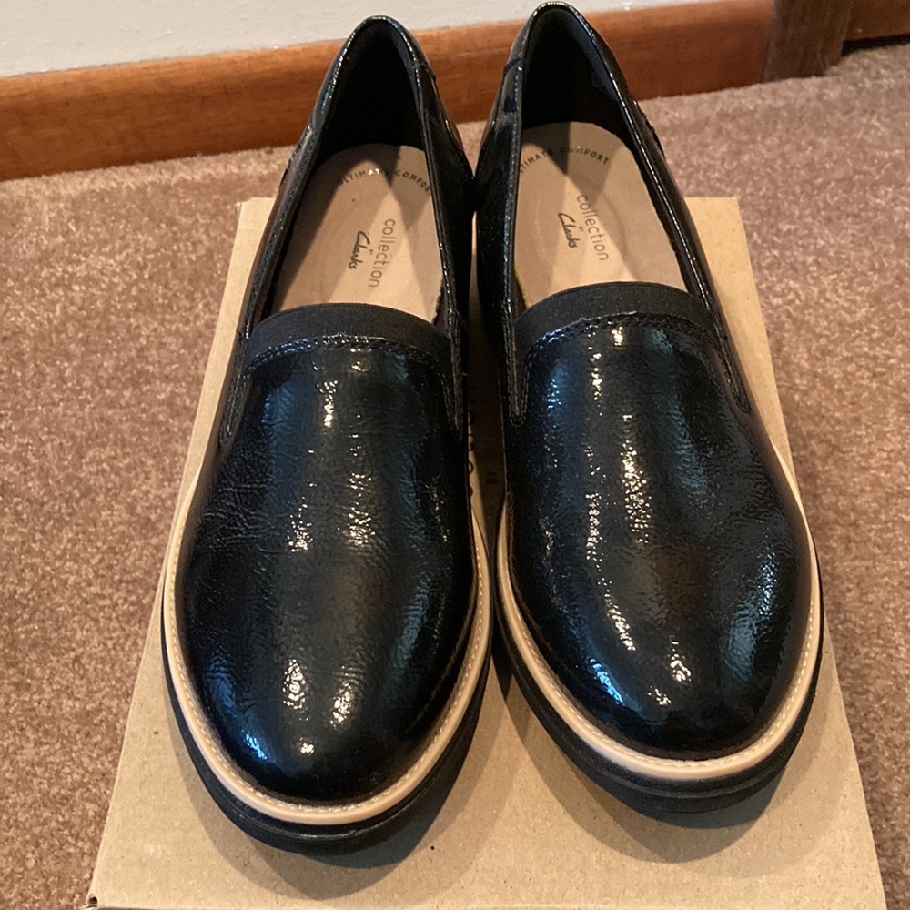 Clarks Sharon Dolly Loafer Black 10M BRAND NEW